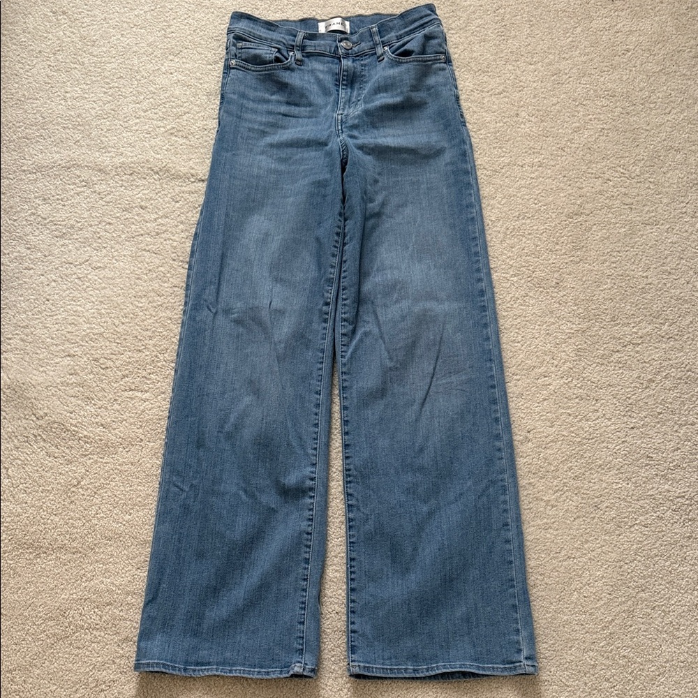 Frame Denim Wide Leg Blue Jeans